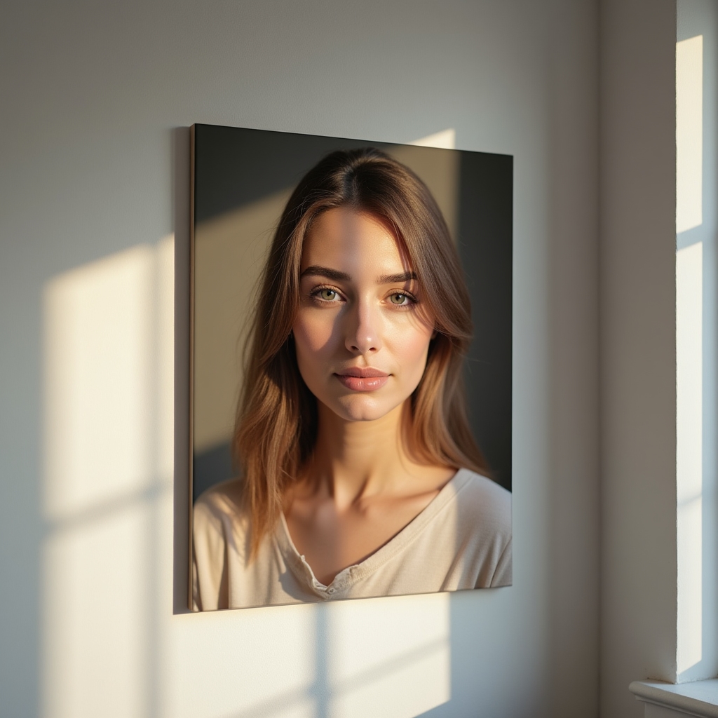Portret fotografiat cu lumină naturală de fereastră